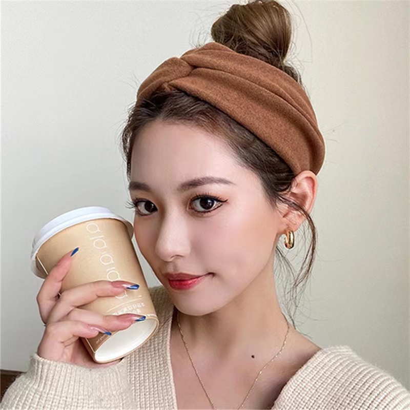 Băng Đô Cài Tóc Bản Rộng Phong Cách Hàn Quốc Thời Trang Mùa Đông Cho Nữ