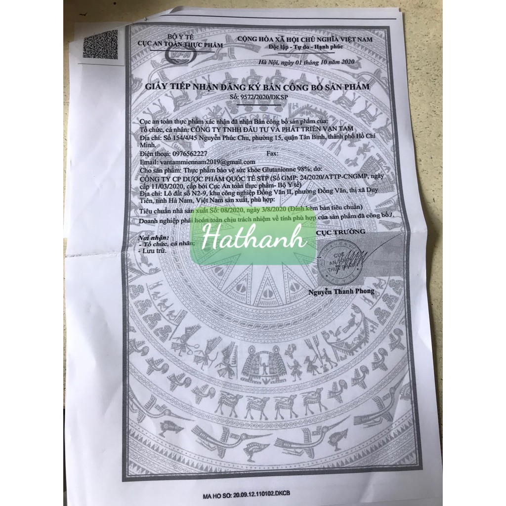 Viên uống trắng da, tạo mùi thơm cơ thể Glutanionne 98% | Thế Giới Skin Care