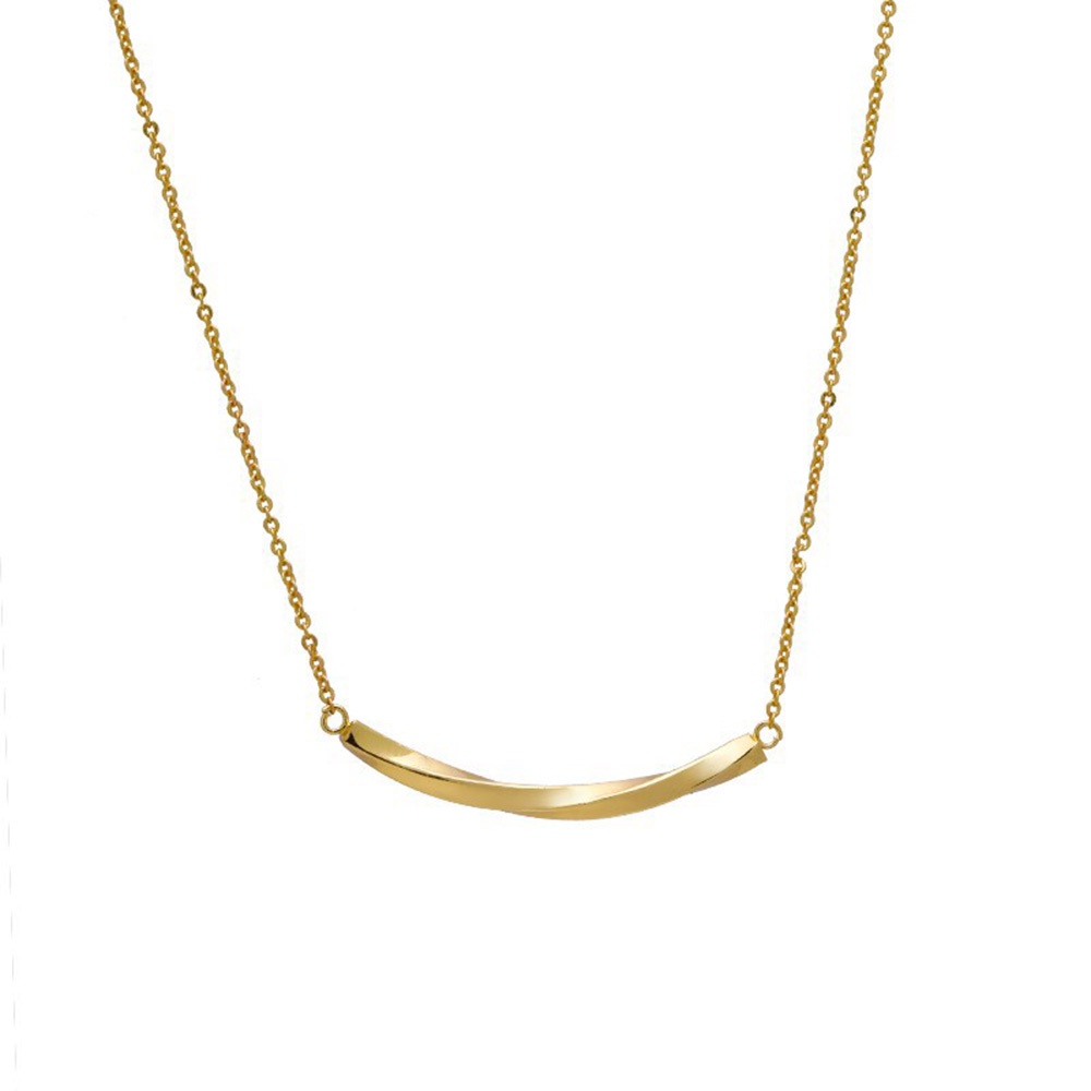 Vòng cổ Màu Vàng/Bạc Thiết Kế Đơn Giản Thời Trang Hàn Quốc Cho Nữ