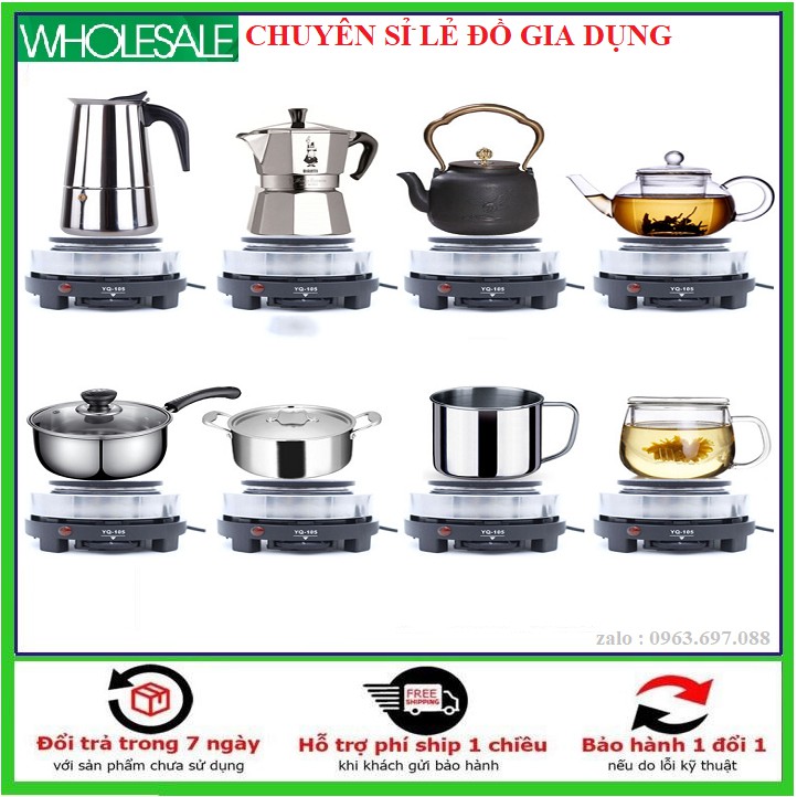 [ Combo ] 2 Bếp Điện, Mini Dùng Cho Ấm Pha Cafe Moka Pot, Công Suất 500W, Không Kén Nồi, Bếp Điện Pha Trà, Cafe