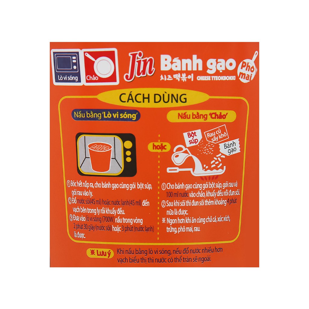 Bánh gạo tokbokki Ottogi Jin vị phô mai ly 82g