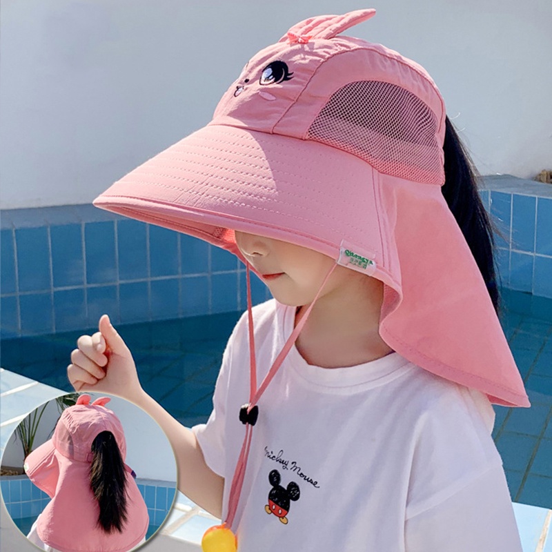 Nón Tai Bèo Chống Tia UV Họa Tiết Động Vật Dễ Thương Cho Bé Gái