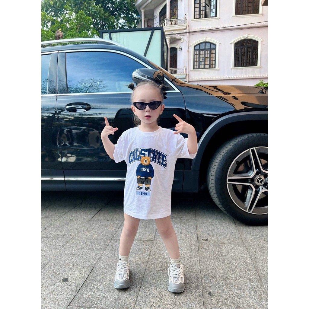 Áo thun cho bé và gia đình họa tiết gấu C.a.l.s.t.a.t.e vải cotton mềm mịn, thoáng mát – Sammy_VN