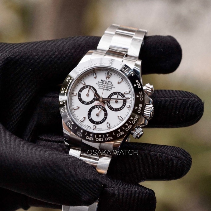 Đồng Hồ Nam Cơ Automatic Rolex Daytona 40mm Dây Kim Loại Chạy Full 6 Kim Hàng Cao Cấp Fullbox Chuẩn - Màu Trắng