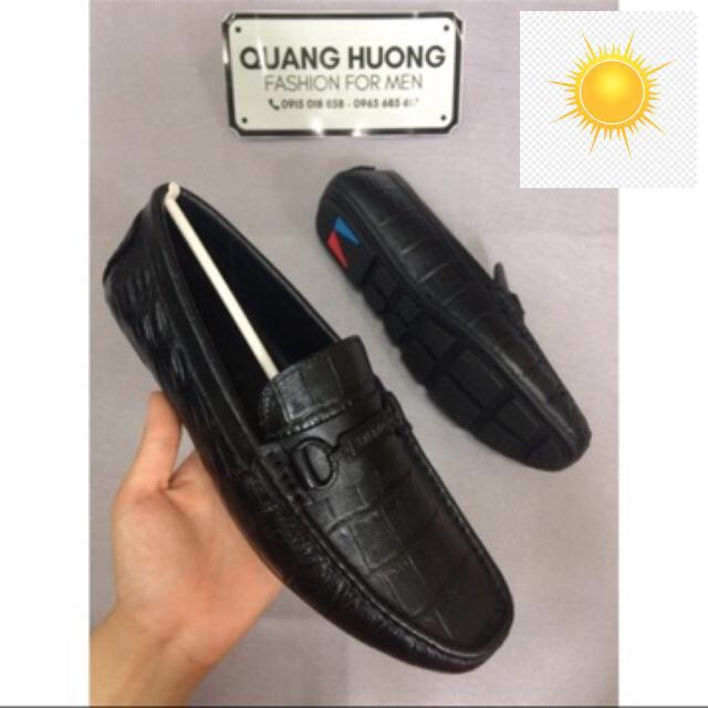 🦁🐃 GIÀY LƯỜI DA NAM HIỆU SAVATO VÂN CÁ SẤU CÓ ĐAI 🦁🐃