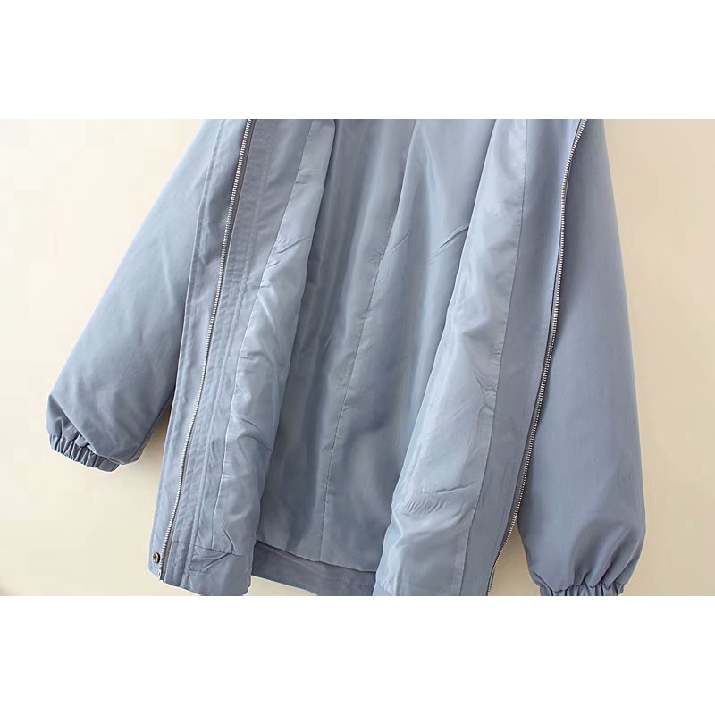Plus Size XL-4XL Women's Autumn Winter Clothing Solid Zip Up Jackets Casual Outerwear Oversize Tops | BigBuy360 - bigbuy360.vn