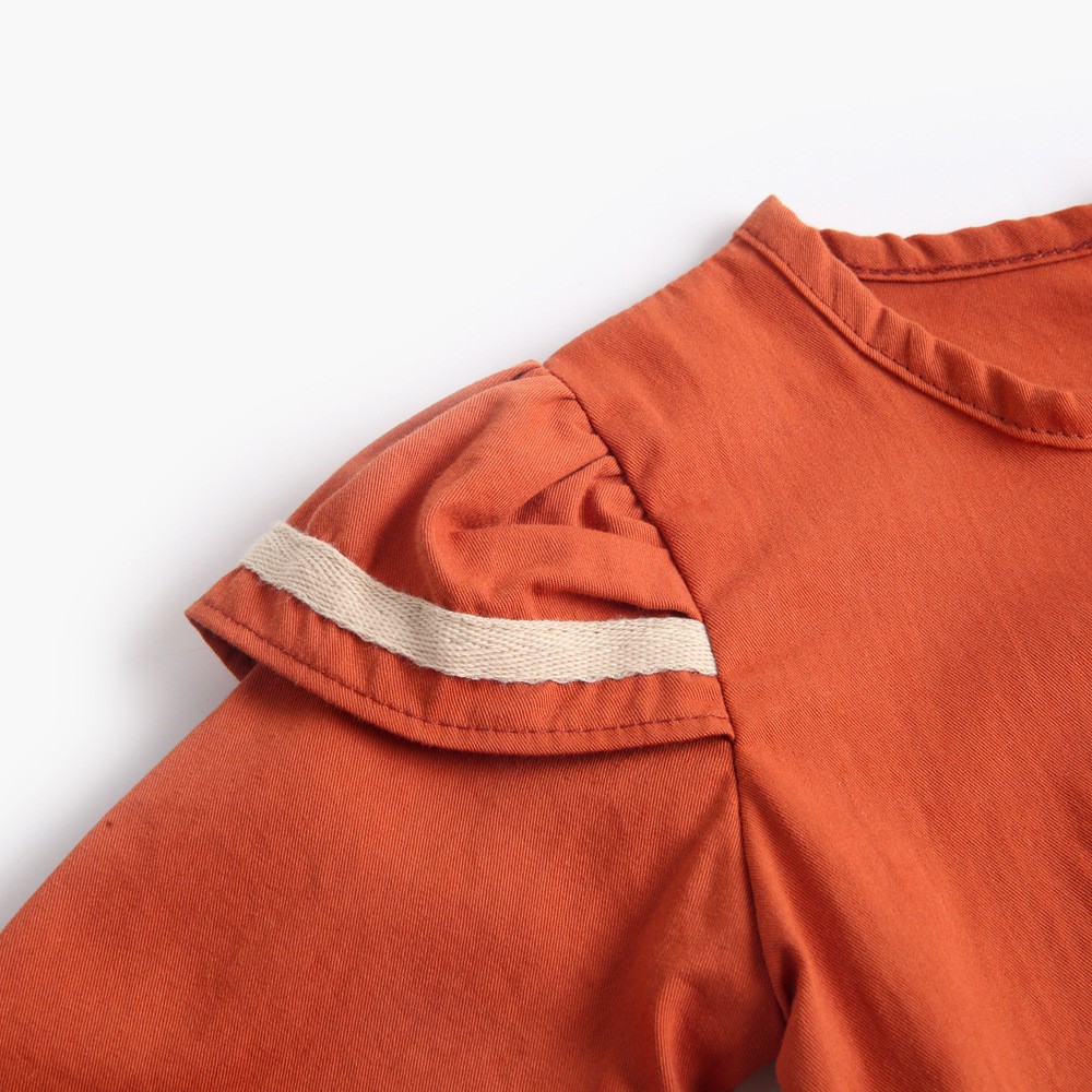 Đồ liền thân Sanlutoz tay dài màu trơn thời trang dễ thương cho bé gái