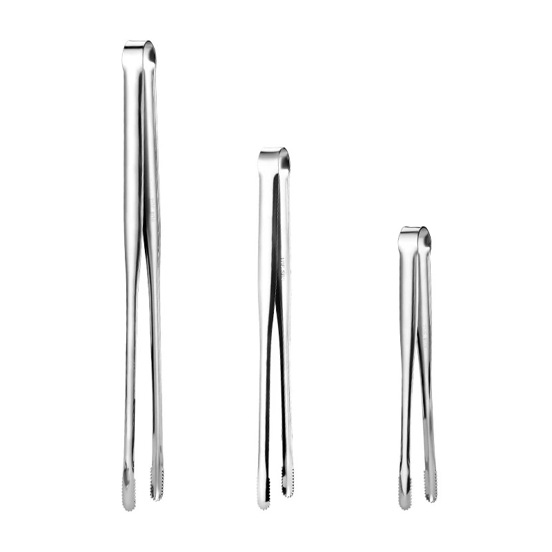 Kẹp Gắp Thức Ăn Bằng Thép Không Gỉ 304 Chống Trượt 3 Kích Cỡ Tùy Chọn