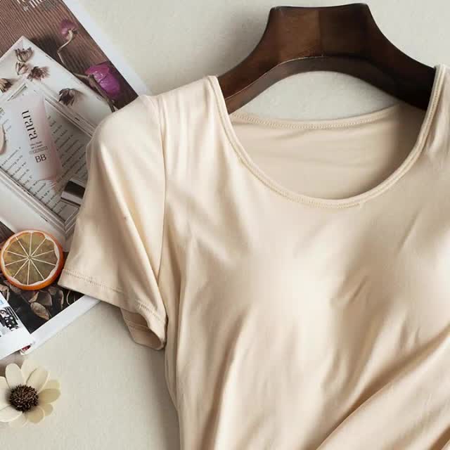 Áo phông nữ ngắn tay có đệm ngực