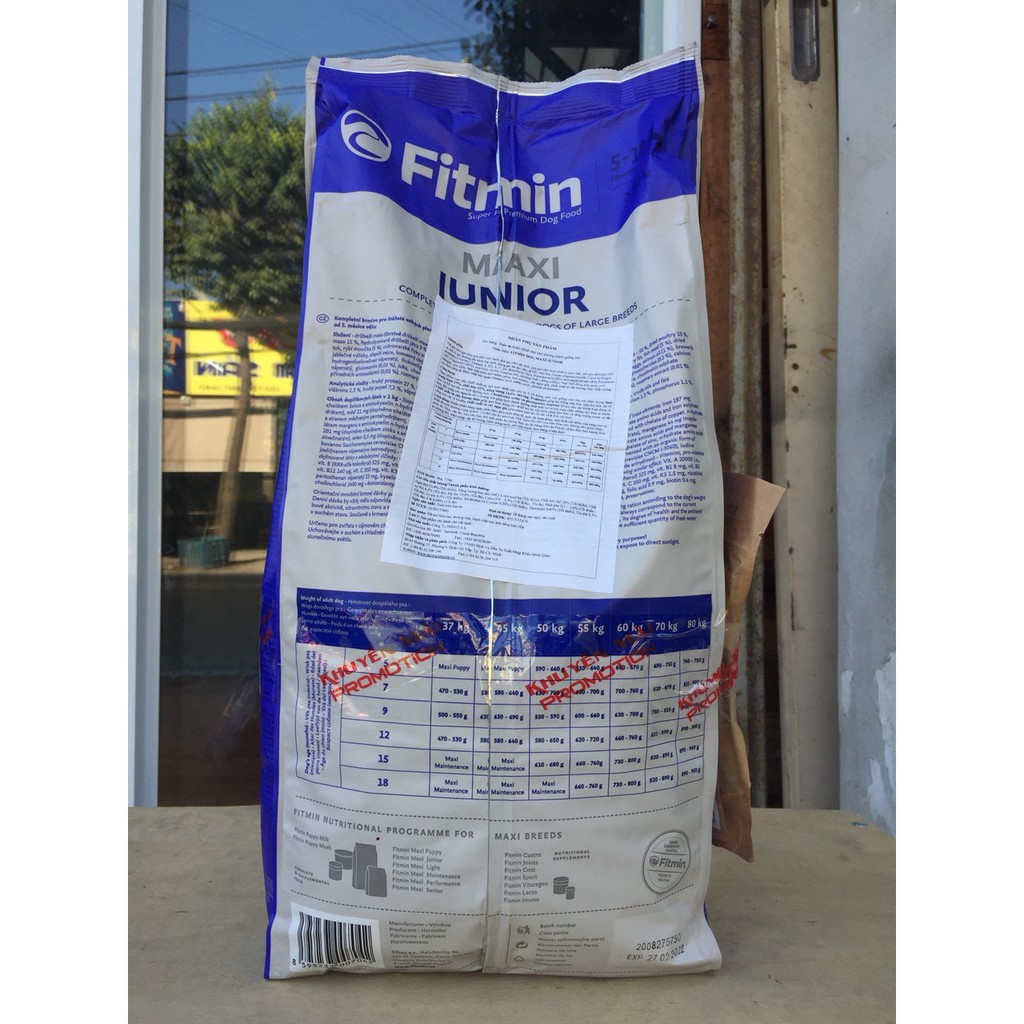 Fitmin Maxi Junior 3kg - Thức ăn cho chó từ 5 tháng đến 18 tháng tuổi kích thước lớn 3kg