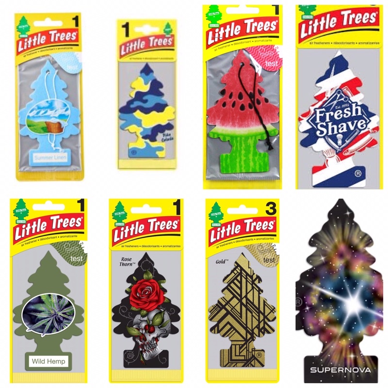 1 cây thông sáp thơm little trees khử mùi thơm phòng, treo tủ quần áo, xe hơi
