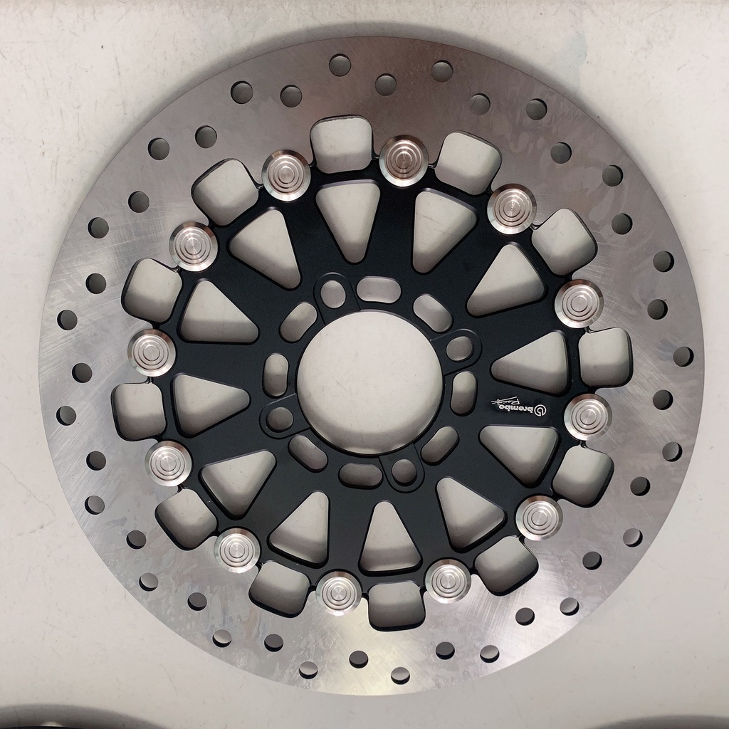 NEW 100% - Đĩa Thắng Trước Brcmbe 4 lỗ size 265mm Khoan INOX 304, Kèm Pát CNC gắn Thông Dụng cho Tất Cả các dòng xe