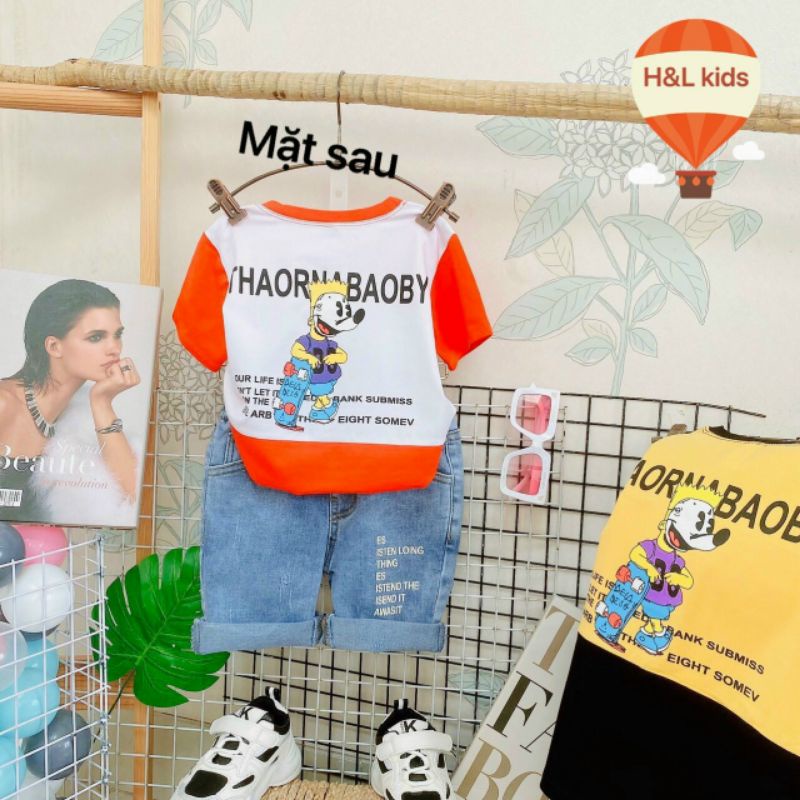 👖Sét Jeab bé trai đáng yêu H&L KIDS