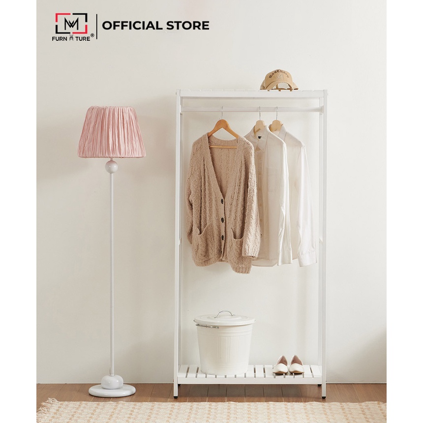 Tủ treo quần áo khung sắt tĩnh điện cao cấp hàng xuất khẩu size 80 cm thương hiệu MW FURNITURE - Special