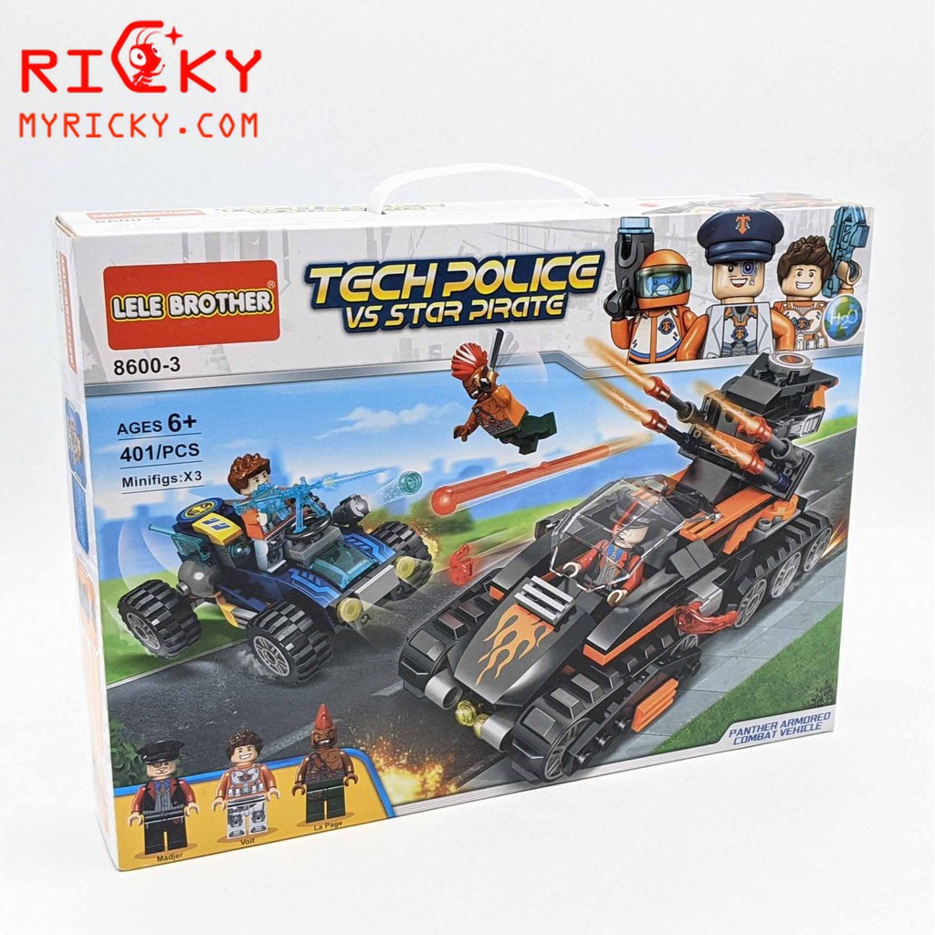 Hộp xếp hình lắp ráp Biệt đội cảnh lát công nghệ 401 miếng - Bộ xếp hình LELE BROTHER