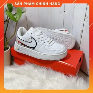 Giày thể thao trắng custom chảy màu nam nữ tặng box -kami998