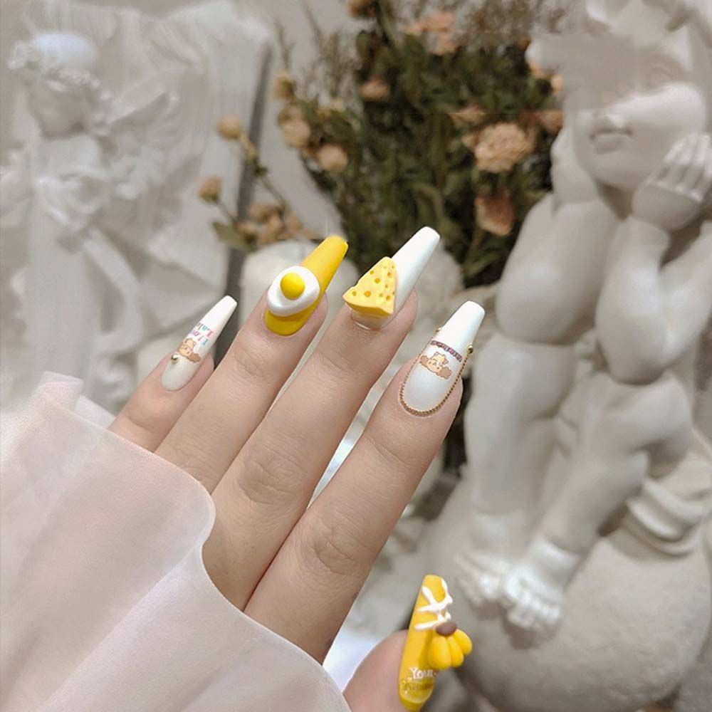 [Hàng mới về] Phụ kiện trang trí móng tay hình thỏ/ gấu/ hoa/ động vật mini 3d bằng nhựa resin