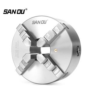 K12-125 Mâm cặp 4 chấu tự định tâm 125mm, đầu kẹp máy tiện 4 chấu