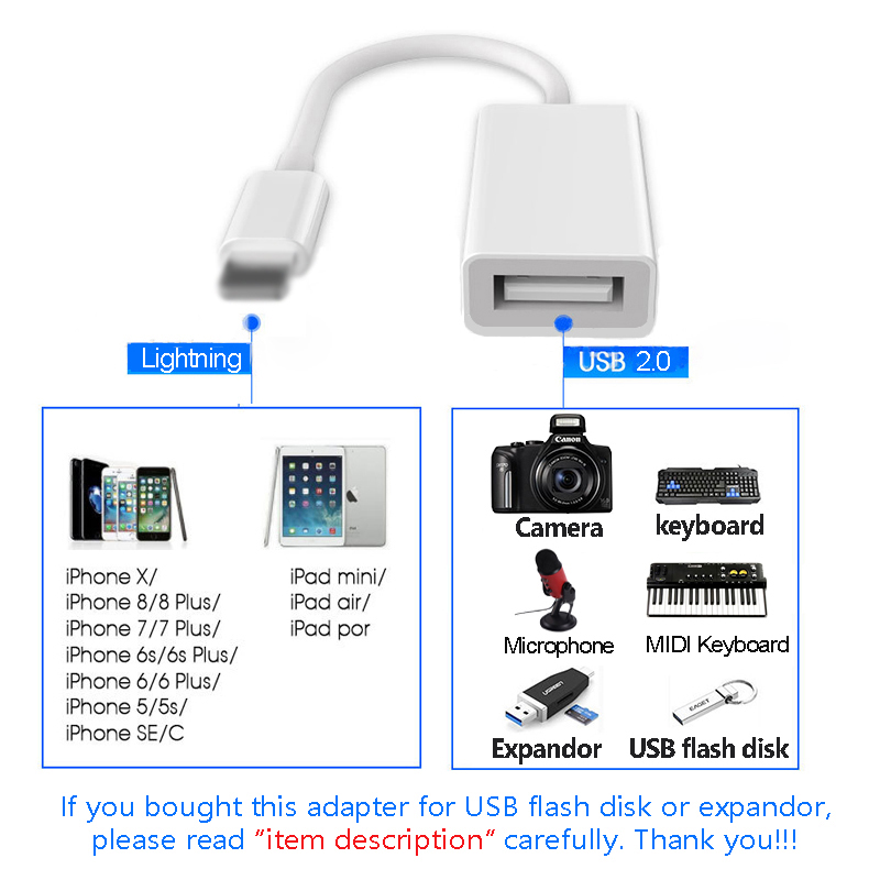 Đầu Chuyển Đổi Otg Từ Cổng Lightning Sang Usb Cho Iphone | BigBuy360 - bigbuy360.vn