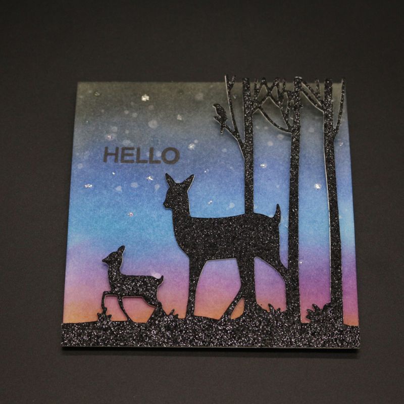 Khuôn Cắt Giấy Làm Từ Kim Loại Hình Chú Hươu Trang Trí Scrapbook