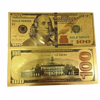 [ deal hot 9.9 ] Tiền USD mạ vàng 100 Đô La