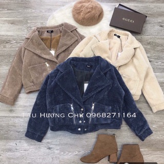 Áo dạ lông thỏ ( Ảnh thật )