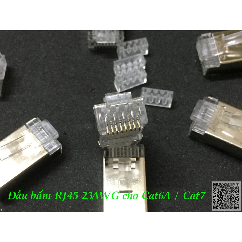 Đầu bấm mạng - hạt mạng RJ45 23AWG cho Cat7 và Cat6A