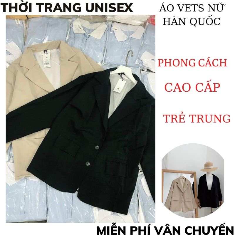 Áo khoác blazer dáng rộng màu trơn mẫu 2021 phong cách Hàn Quốc thời trang cho nữ ,áo vets blazer nữ 2lop XƯỞNG MAY TC2