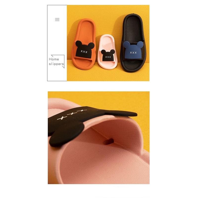 Dép Quai Ngang Chống Trượt Họa Tiết Hoạt Hình Dễ Thương Thời Trang Mùa Hè Cho Cặp Đôi