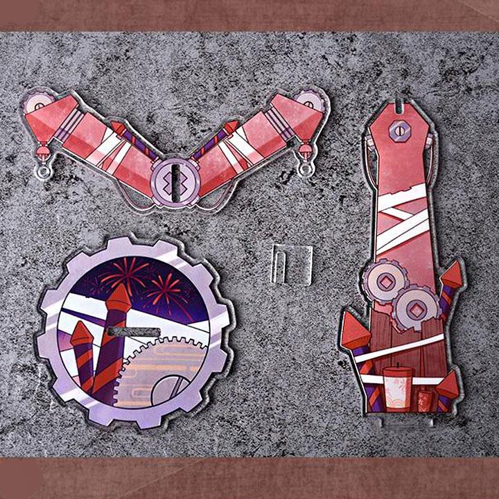 ( chữ T ) Mô hình standee thông minh Identity V hình cây treo móc khóa anime acrylic thiết kế sáng tạo