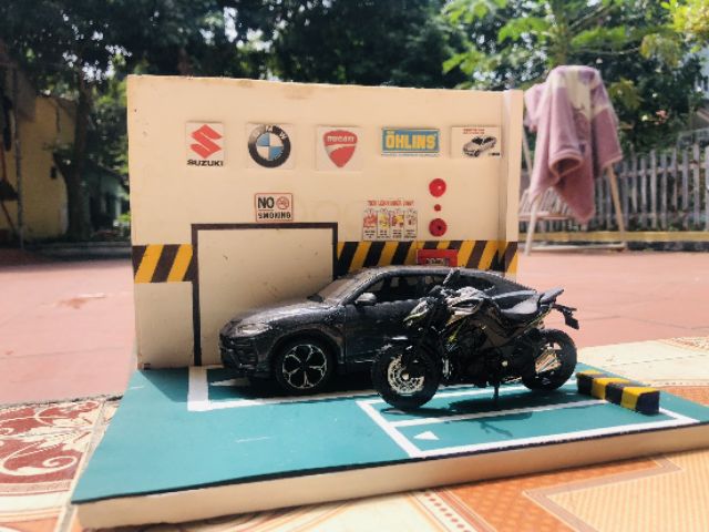 Combo mô hình Lamborghini urus và z1000×garage trưng bày xe siêu đẹp