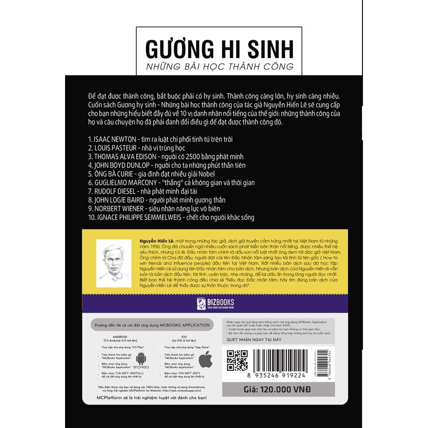 Sách - Gương Hy Sinh – Những Bài Học Thành Công - Tặng kèm Bookmark