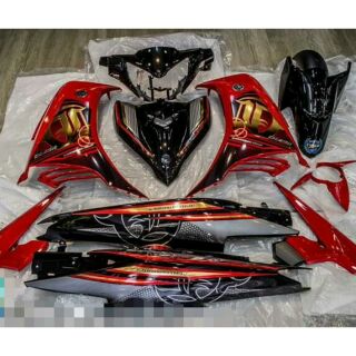 Tem rời candy xe exciter 135 lc đỏ đen