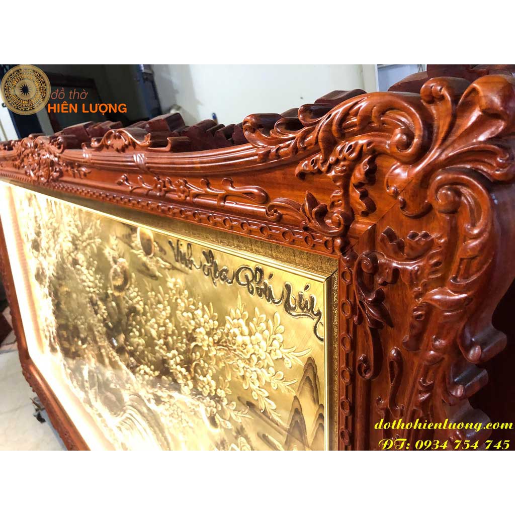 Tranh Vinh Hoa Phú Quý Giả Cổ DxR: 2.3m x 1.2m - Tranh Treo Phòng Khách