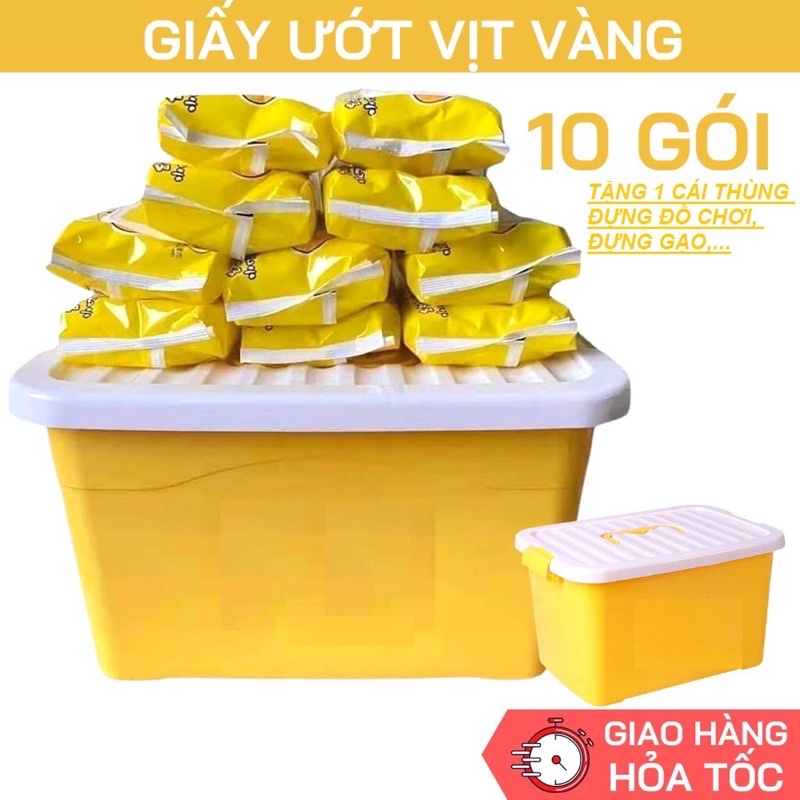 [Khăn giấy ướt Phú Đạt] Thùng khăn 10 gói, mỗi gói 120 tờ (chuyên sỉ)