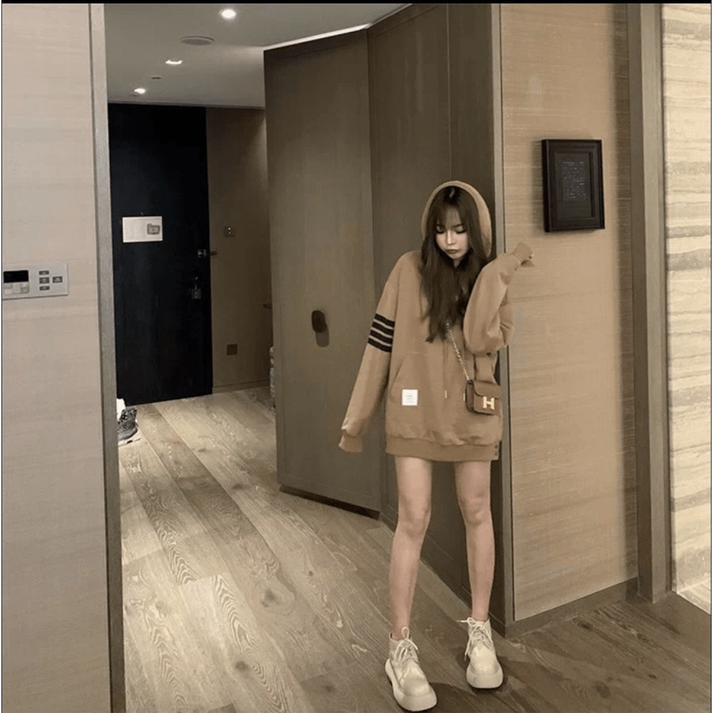 FREE SHIP XẢ LỖ ÁO KHOÁC NỈ ÁO KHOÁC HOODIE UNISEX TAY PHỐI SỌC SIÊU HOT CHO GIỚI TRẺ