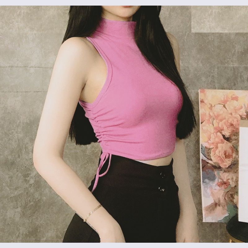 Áo ba lỗ ngược croptop hình thật TV0112