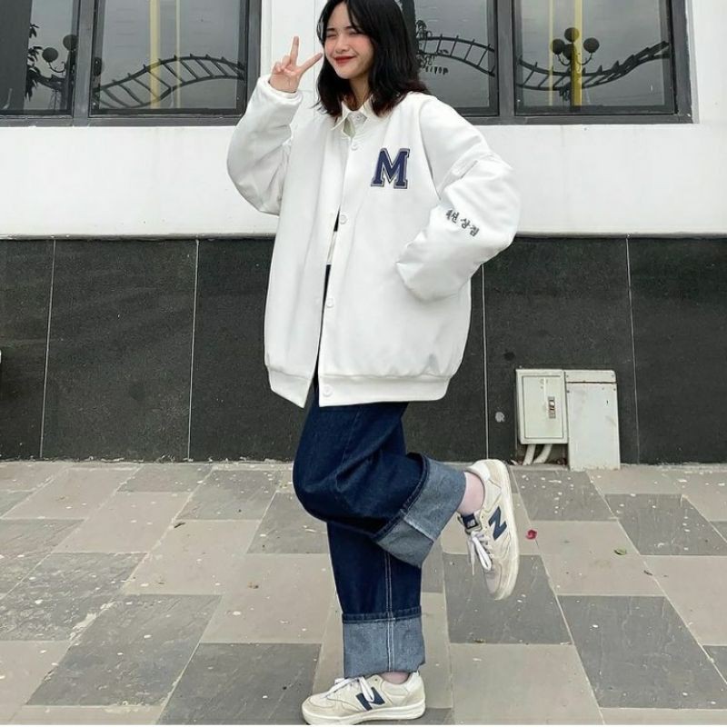 Áo Jacket Bomber M Bigsize Unisex ( ảnh thật cận chất )