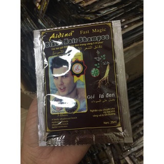 DẦU GỘI ĐEN TÓC BLACK HAIR SHAMPOO {lốc 10 hộp*2 gói.}
