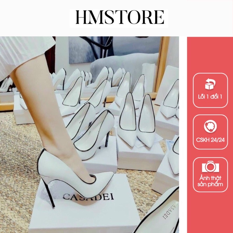 Giày cao gót 10 phân màu trắng kiểu mới