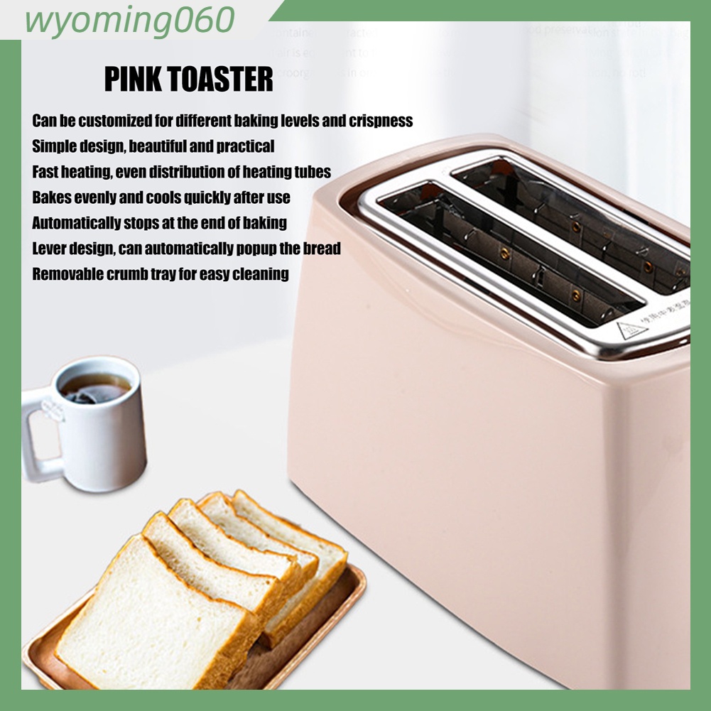 Máy Nướng Bánh Mì 2 Ngăn Tự Động Dừng Nhanh Chóng Kèm Khay Tháo Rời Tiện Dụng Cho Gia Đình / Quán Cà Phê EU 220