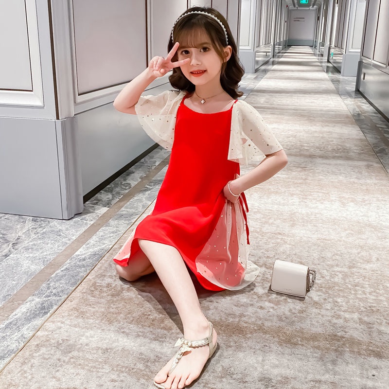 [3-13 Tuổi] Đầm Thời Trang Phong Cách Phương Tây Cho Bé Tiểu Học Và Lớn