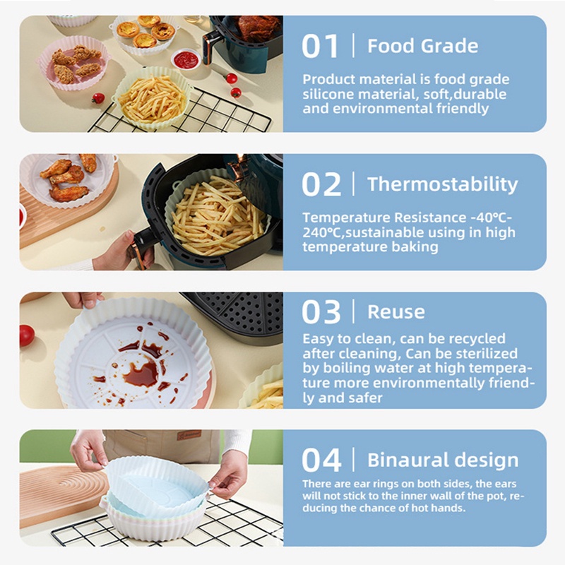 Khay Nướng Bánh/ Pizza/ Pizza Hình Tròn/ Vuông Bằng Silicone