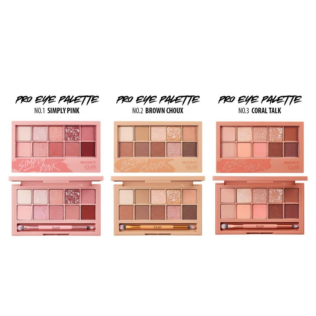 Bảng phấn mắt Clio Pro Eye Palette 10 ô màu xinh, bám màu lâu HONGS KOREA