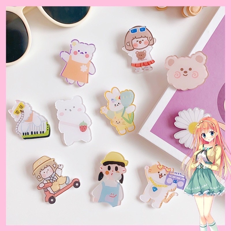 STICKER PHỤ KIỆN CÀI ÁO,TÚI TOTE,BALO HOẠT HÌNH CUTE