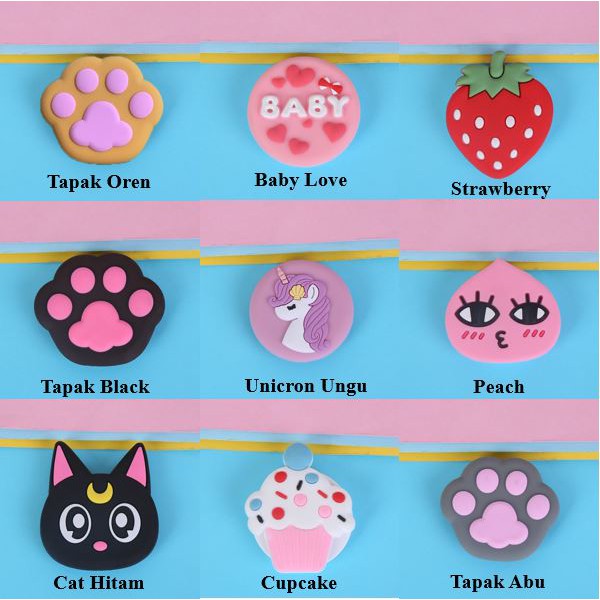 Bộ 2 Giá Đỡ Điện Thoại Hình Nhân Vật Hoạt Hình 3d Bằng Pvc | BigBuy360 - bigbuy360.vn