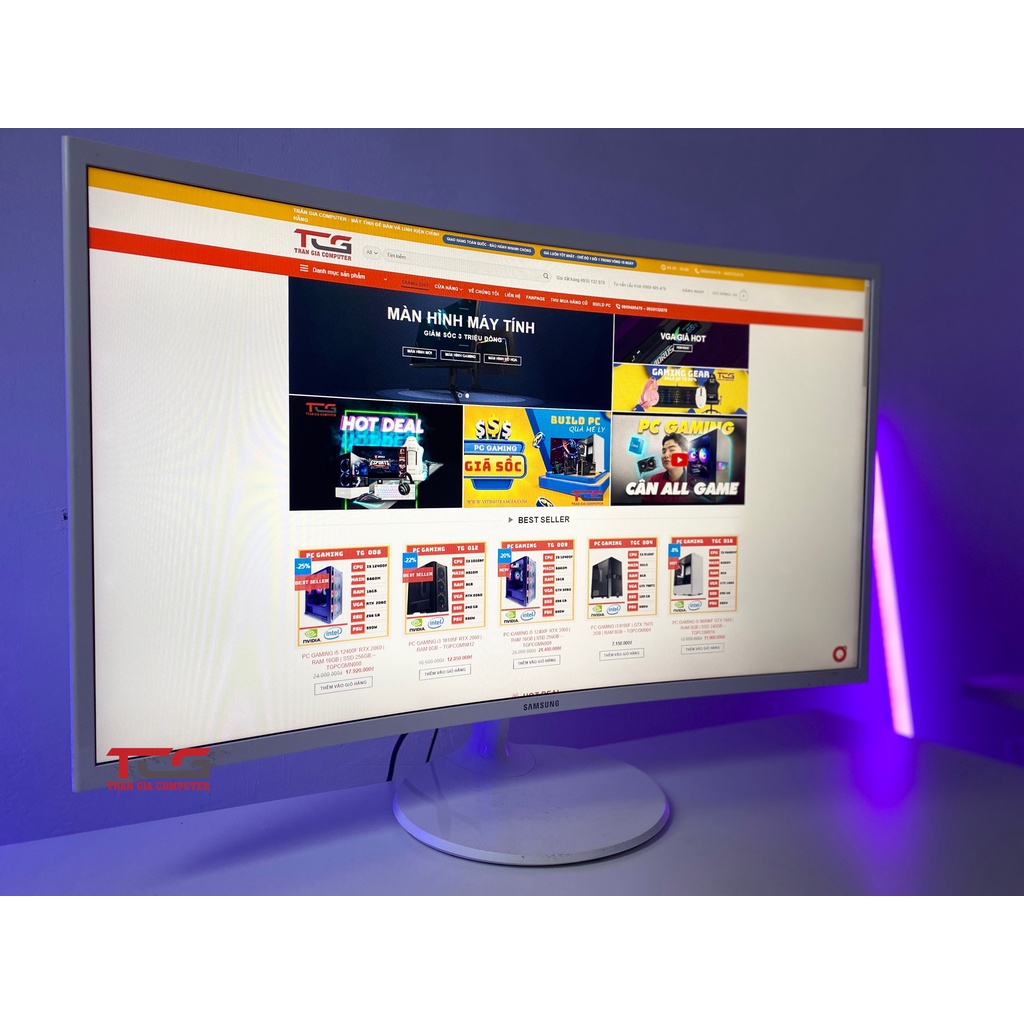 Màn hình máy tính LCD Samsung C32F391 cong Cũ