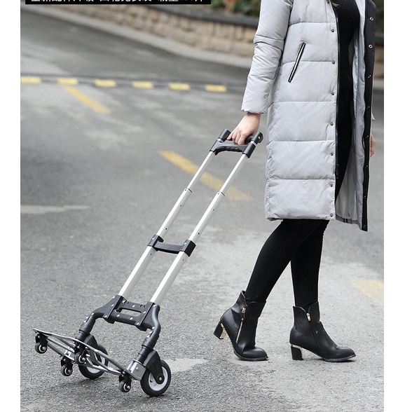 Xe Kéo Đẩy Hàng Gấp Gọn Tiện Lợi - Khung Carbon Cao Cấp