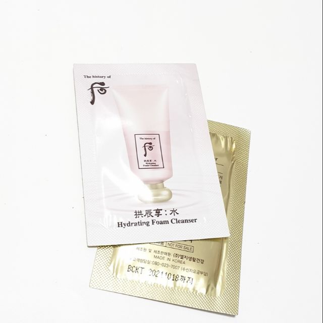 Sữa rửa mặt kiềm dầu whoo hồng Hydrating foam cleanser 3ml