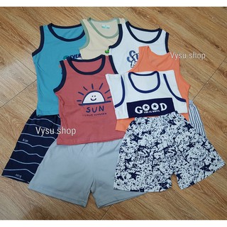 [CHẤT ĐẸP- CÓ ẢNH THẬT] Bộ ba lỗ bé trai chất cotton